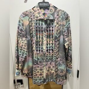 Robert Graham Shirt Mens 2XL Limited Edition Raimundo Embroidered Flip Cuff